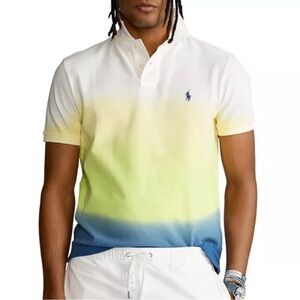 Polo Ralph Lauren Custom Slim Fit Ombre Mesh Polo Shirt